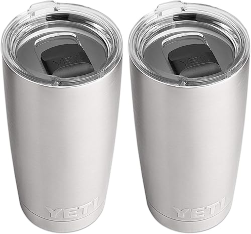 Miniatura 82 de YETI Rambler - Vaso de acero inoxidable con aislamiento al vacío de 20 onzas con tapa MagSlider verde azulado (Agave Teal)