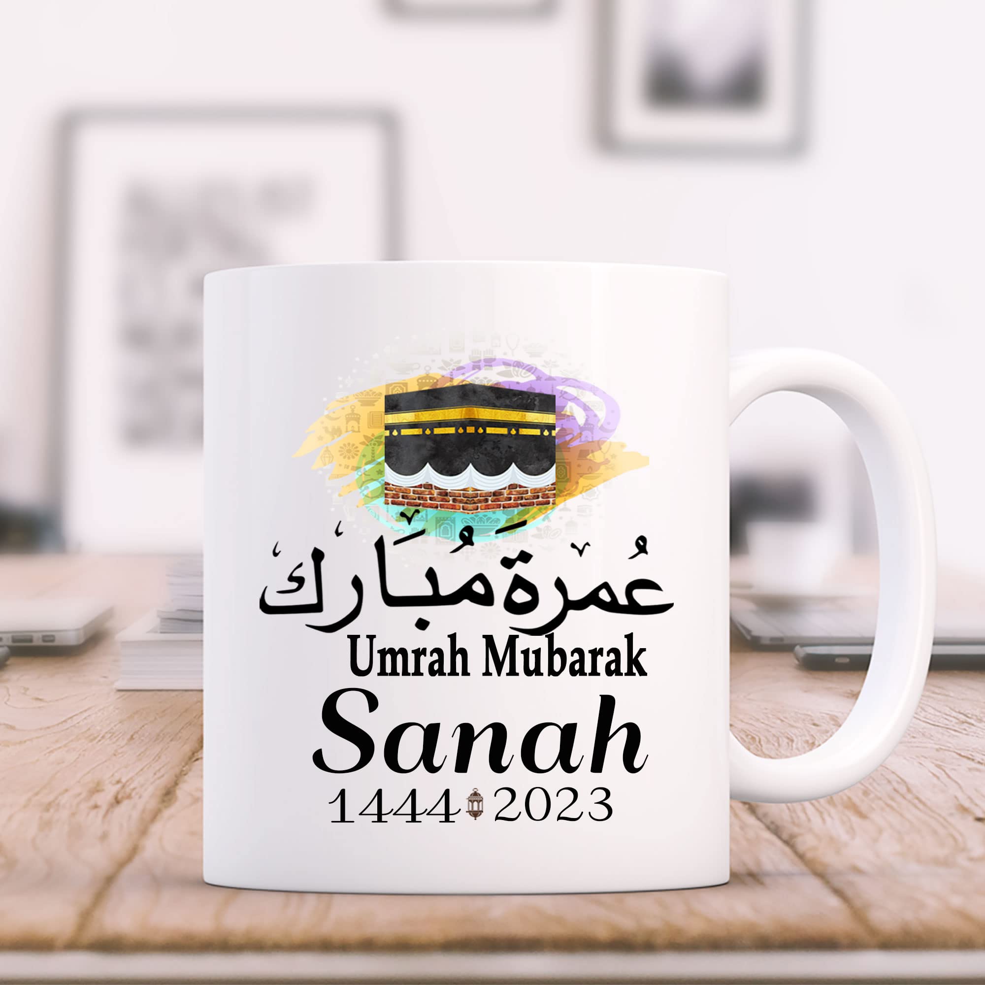 JR DecalUmrah Mubarak Personalised Islamic Mugs Gifts for Muslim, Personalised hajj gift, Umrah Hajj gift