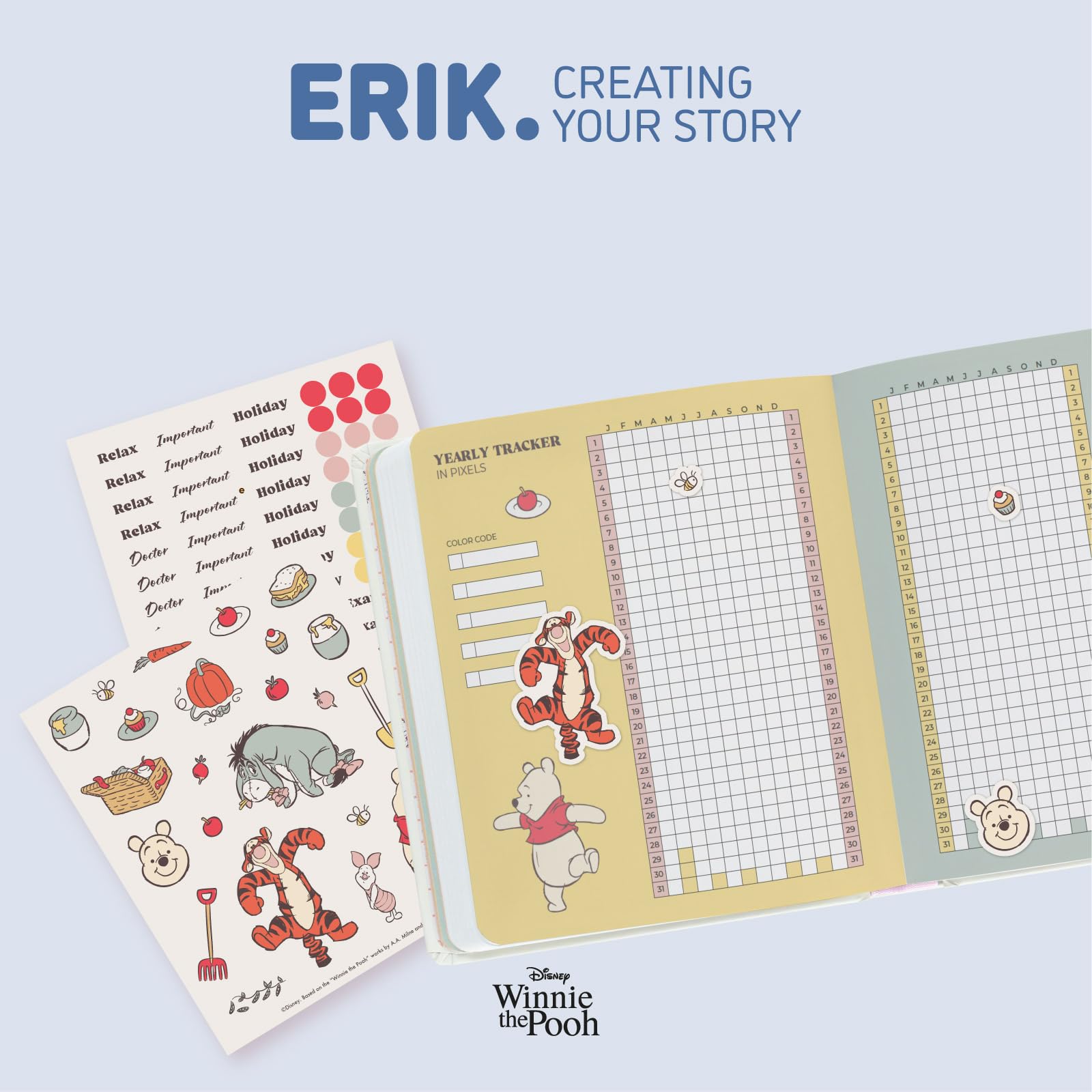 Grupo Erik Academic Diary 2026-2027 Page a Day - Disney Winnie the Pooh Gifts | Back to School Planner 2026-2027, Mid Year Diary 2026 2027 Day per Page | Winnie the Pooh Stationery, Disney Stationery