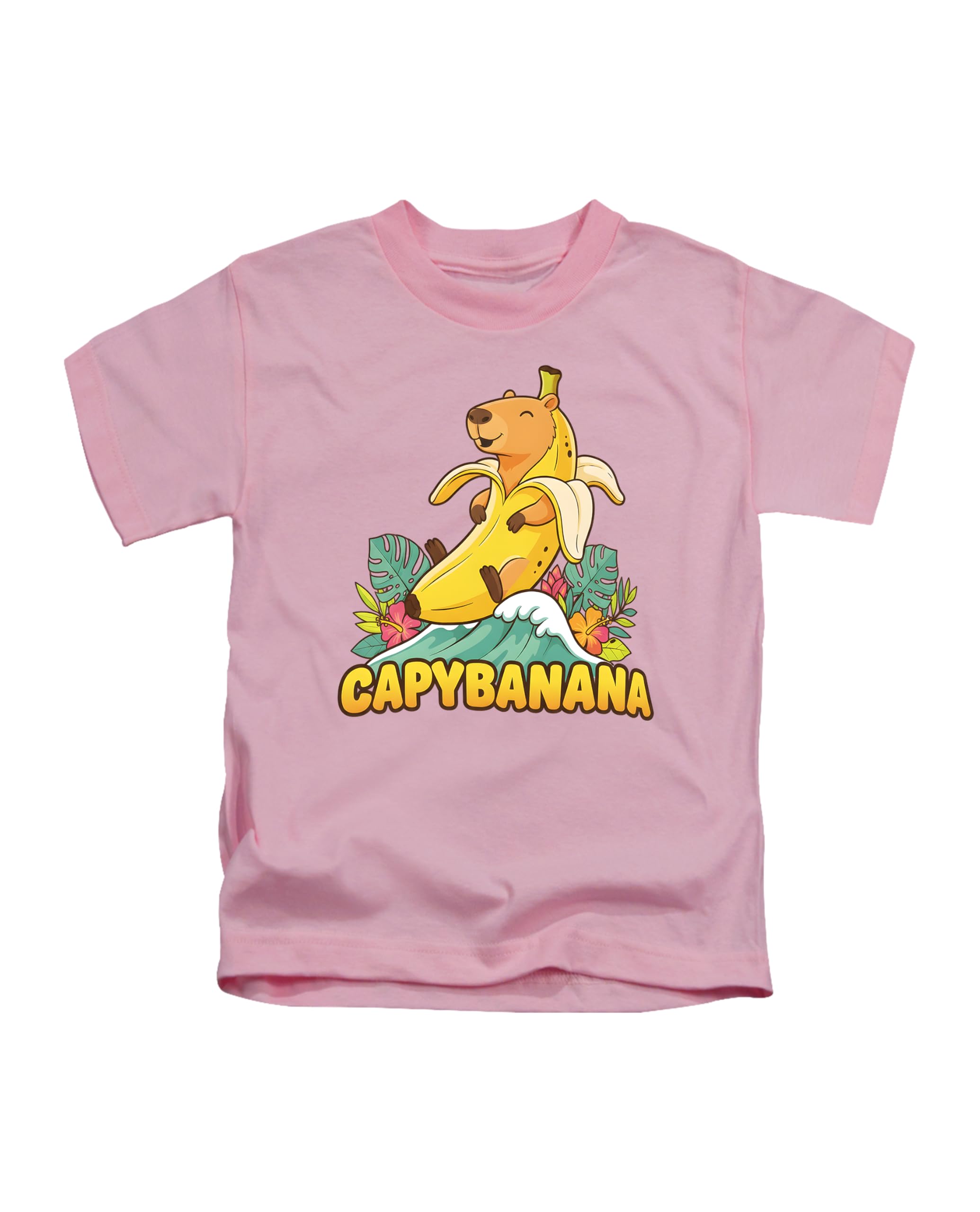 Taylor Brown Unisex Baby Pink Capybanana, Capybara Silly Weird Novelty Animal Meme Humerous Iconic Trendy Cute Tee T-Shirt Funny T Shirt Top