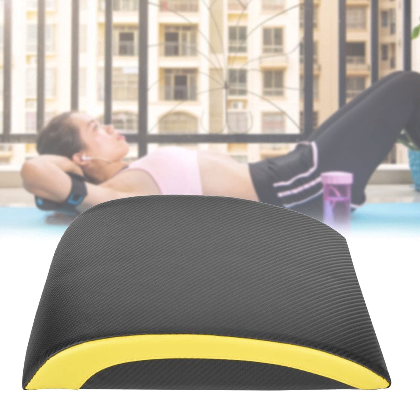 DieffematicYJD Mata do jogi Ćwiczenie czarne 1 ab mat, siłownia i trening, joga trener asystenta mata, treningi Motion Ab Pad