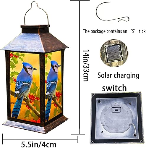 Miniatura 5 de Linternas solares, linternas colgantes al aire libre, impermeables, luces solares LED, lámpara de mesa para patio al aire libre, jardín