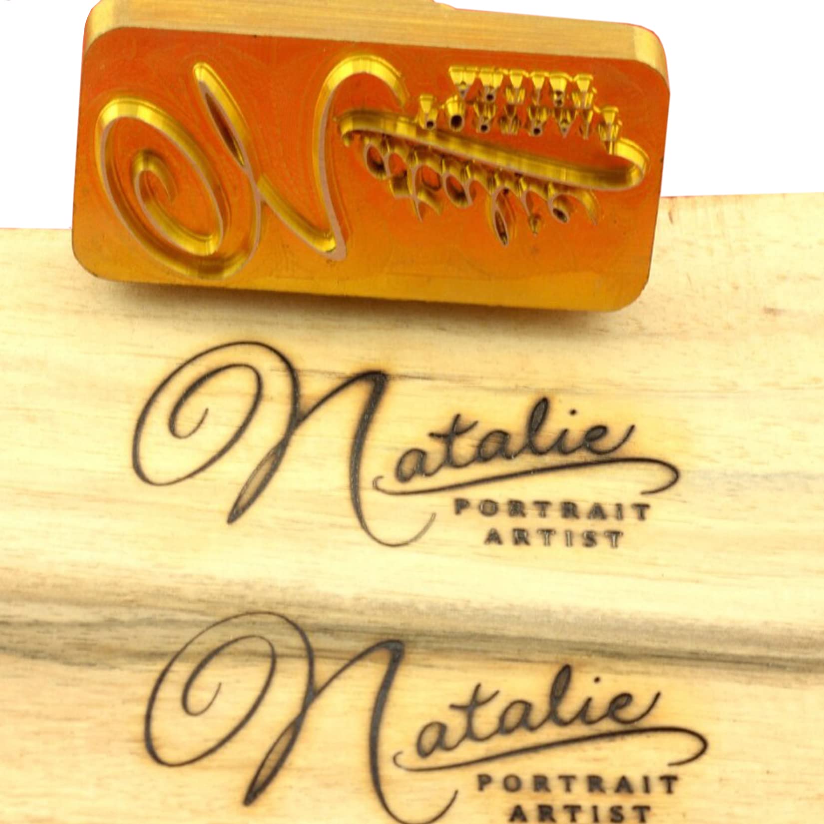 Timbro termico personalizzato con logo personalizzato, regalo per falegnami e artigiani, design artigianale (3,8 x 3,8 cm)