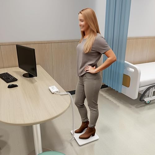 Miniatura 6 de Báscula de suelo digital médica, 440 libras1 oz, ultradelgada, ligera y portátil, de grado médico para uso doméstico, hospital y médico, con una