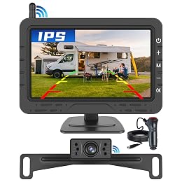 Hikity Wireless Backup Camera Monitor Kit, 4.3 Inch Rear View Camera IP68 Waterproof Night Vision, HD 1080P Display Screen for Car/Truck/Pickup/SUV/Van/RV