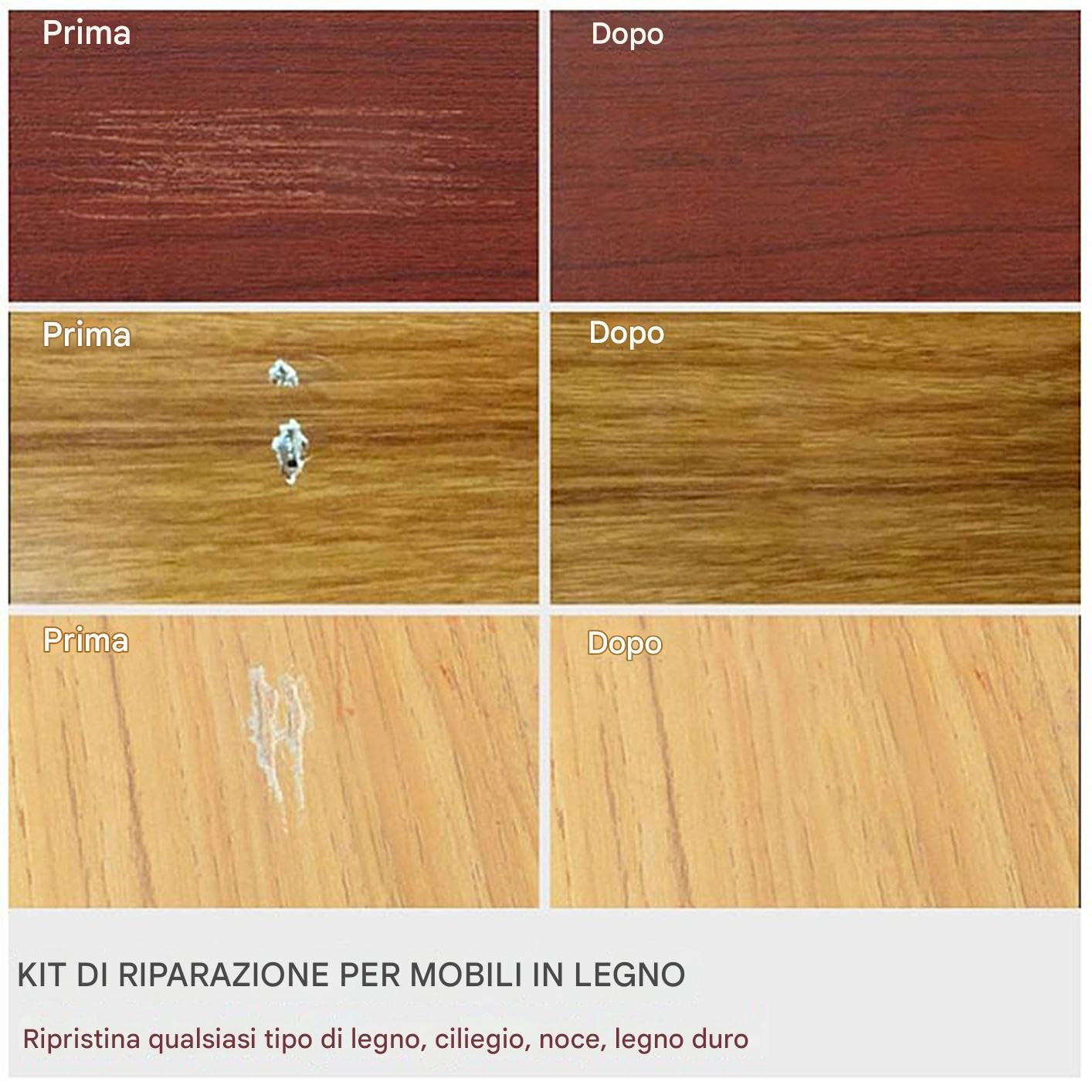 Kit reparación laminado Marcador pintura impermeable y pintable | Kit de reparación para muebles de madera Marcador pintura impermeable y pintable para armario, suelo, cocina, baño, puerta