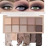 evpct 10 Colors Matte Nude Eye Shadow Palette Makeup for Older Women, Nude Brown Pink Cocoa Taupe Mauve Neutral Matte Cream Smokey Mini Eyeshadow Palette for Blue Green Eyes, Contour Makeup Palettes 4