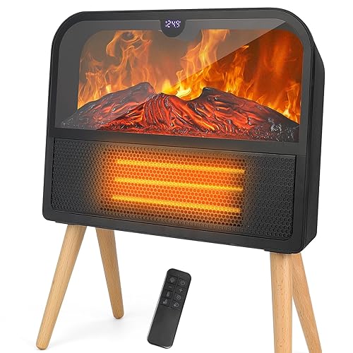 GuKKK Stufetta Elettrica 2000W, PTC Termoventilatore Ceramico con Telecomando, 3