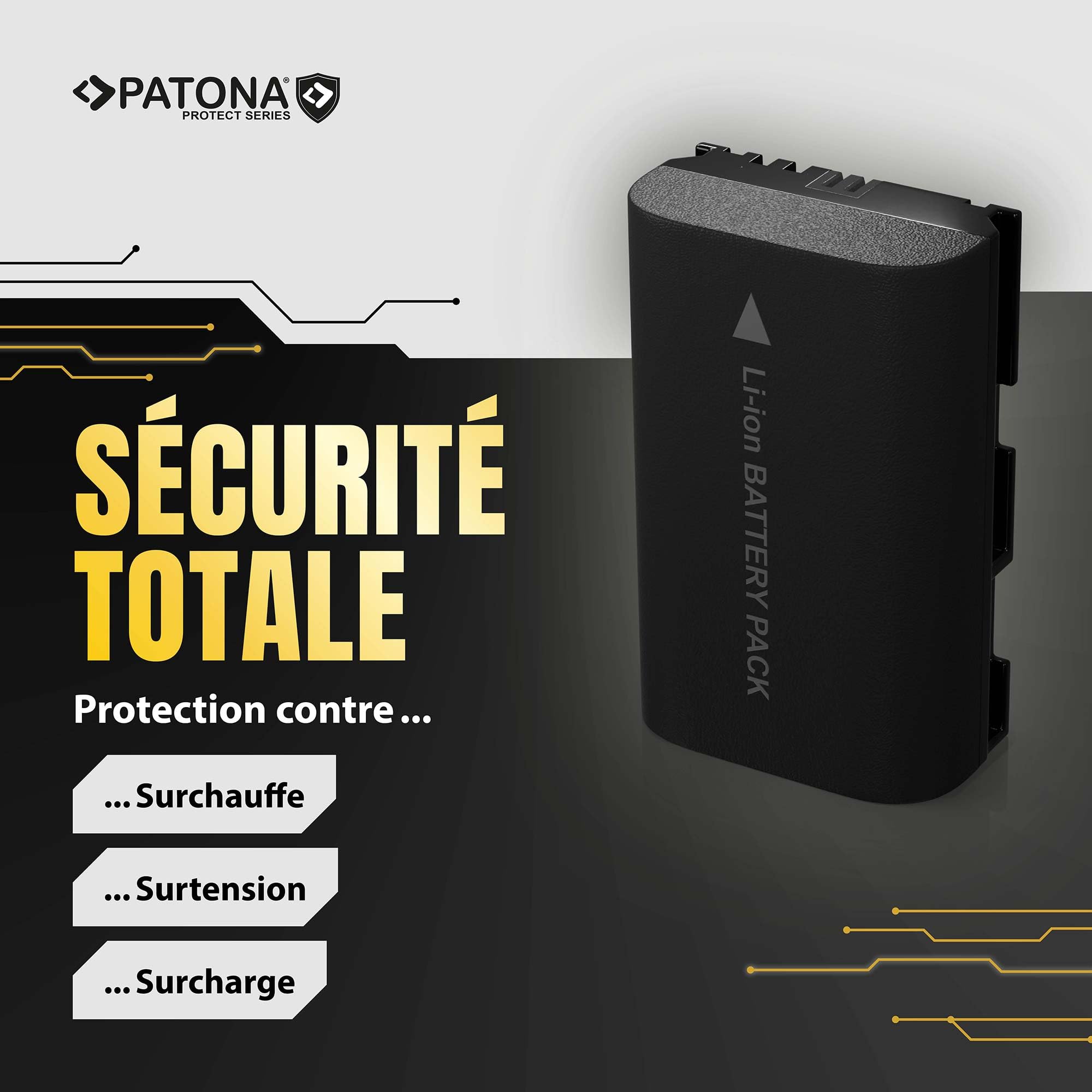 PATONA Protect Batterie pour Canon LP-E6P/E6NH/E6N/E6 2600mAh 6A 8K-fähig