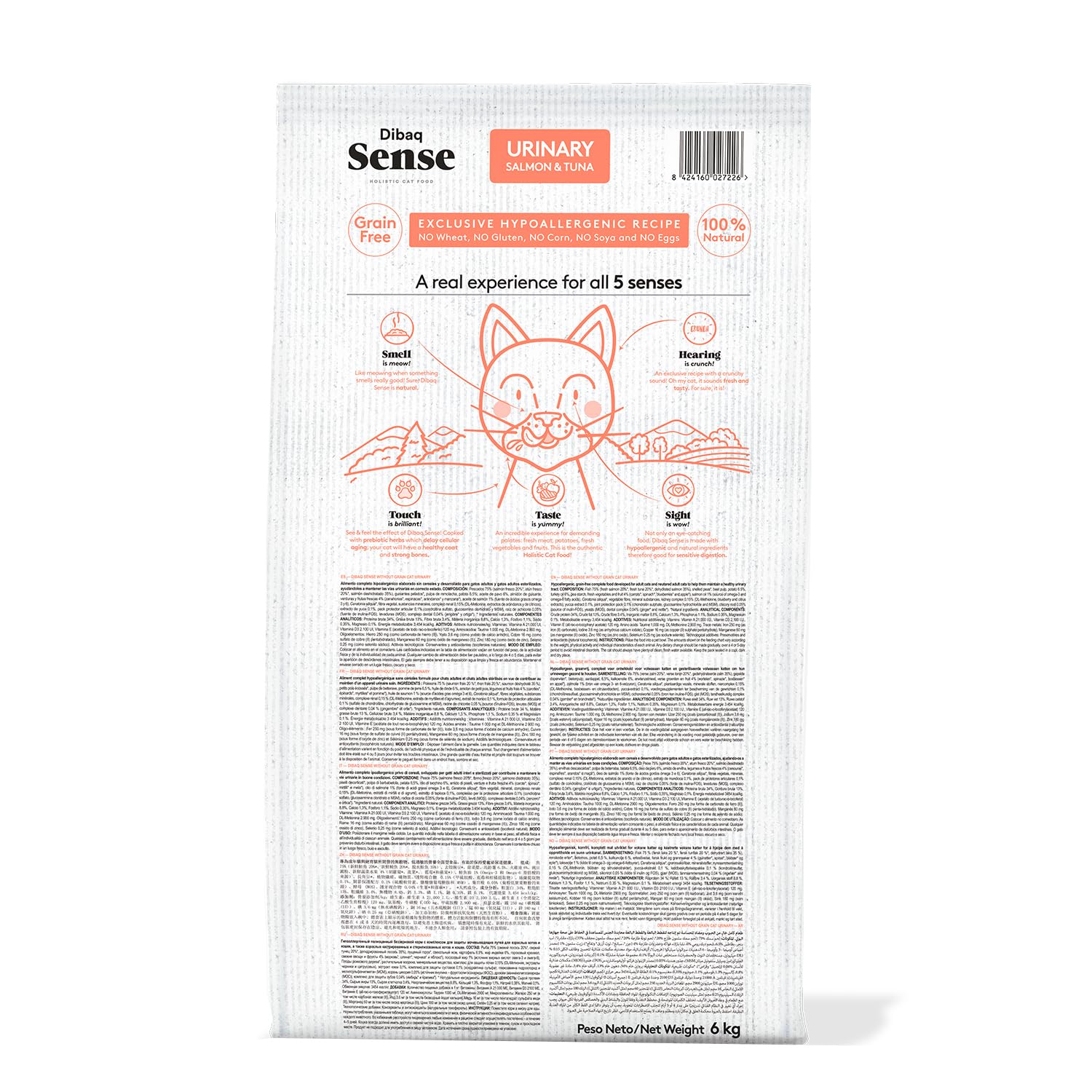Dibaq Sense Grain Free Urinary Sterilisiert, Alleinfuttermittel für Katzen, getreidefrei, GVO‑frei, 6 kg