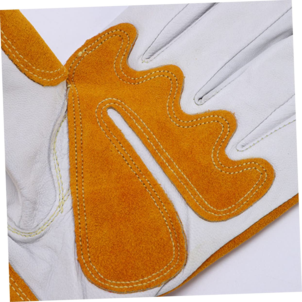 1par Guantes De Jardinería De Piel De Oveja y Vacuno Ajustables y Resistentes Protección Laboral Para Uso Exteriores Talla