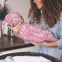 Vista 10 de Sweewind Mantas de bebé con nombre – Mantas personalizadas para recién nacidos para bebés niñas y niños – Regalos personalizados para bebés (iconos)