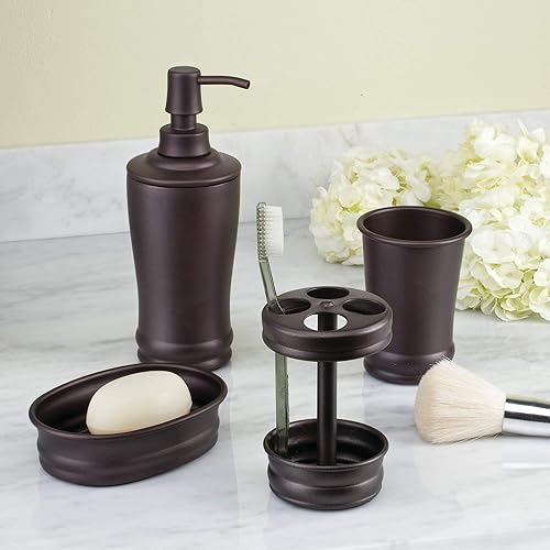 Miniatura 10 de iDesign - Soporte de cepillo de dientes metálico Olivia para baños