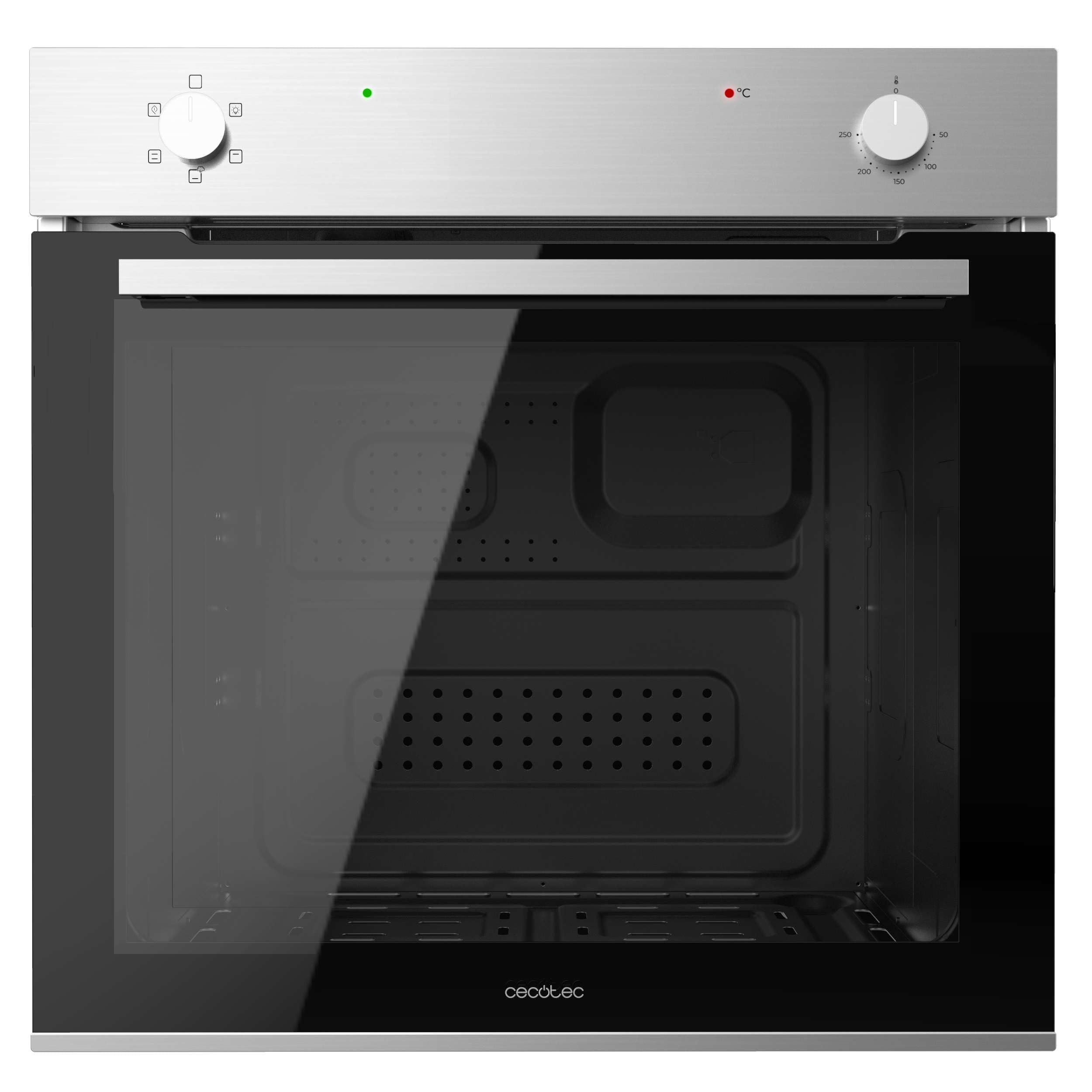 Cecotec Horno Integrable Convencional de 77L Bolero Hexa C126001 Line A. 2800W, 5 Funciones, Bajo Consumo, Luz Interior, Steam Assist, Steam EasyClean, Puerta Fría con 2 Cristales