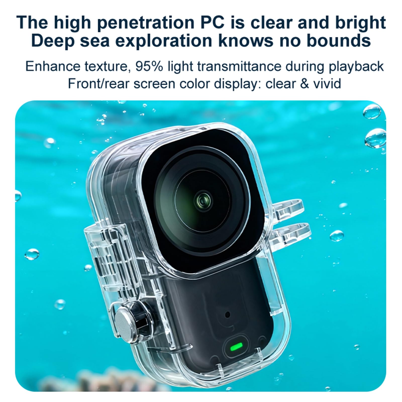 Boîtier étanche pour DJI Osmo Nano, 45M Boîtier de plongée Boîtier sous-Marin Étui de Protection Waterproof Case Dive Case Caméra Accessoires pour DJI Osmo Nano Caméra