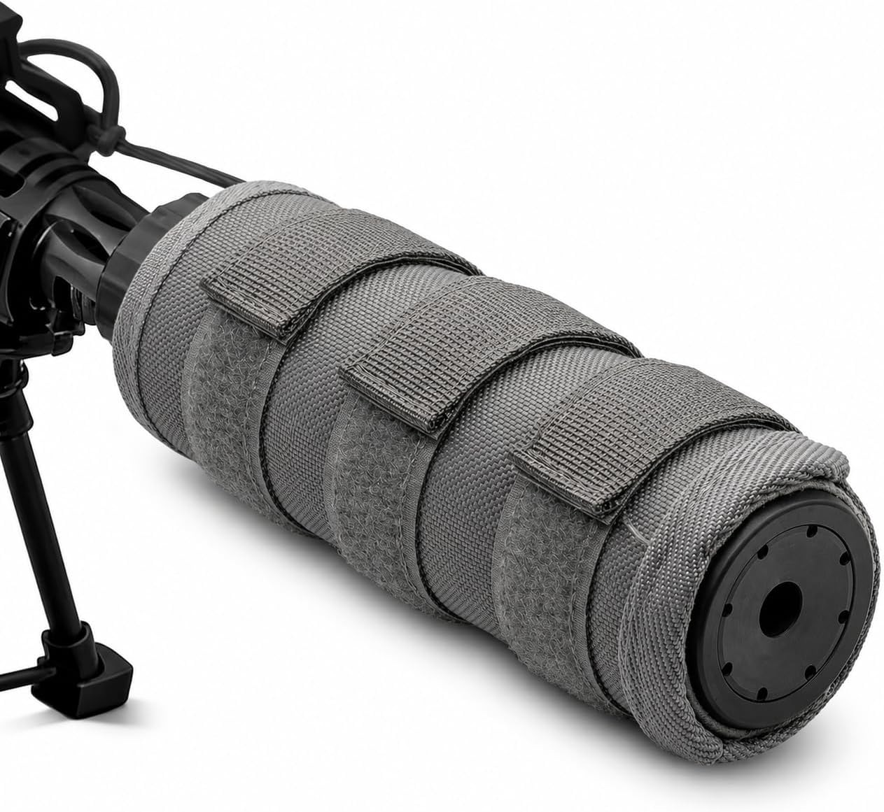 6 Inch Suppressor Cover (5|6|7|8|9| Inch) 2912F Rated Fiberglass Inner Sleeve + Fireproof Cotton Outer Wrap | Heat Resistant Silencer Cover