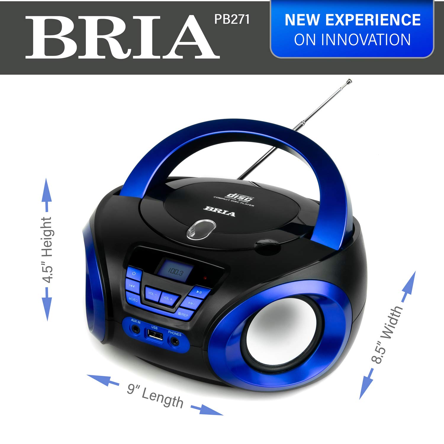 Buy BRIA PB271 Portable CD/MP3 Home Audio FM Radio Enhanced Bass