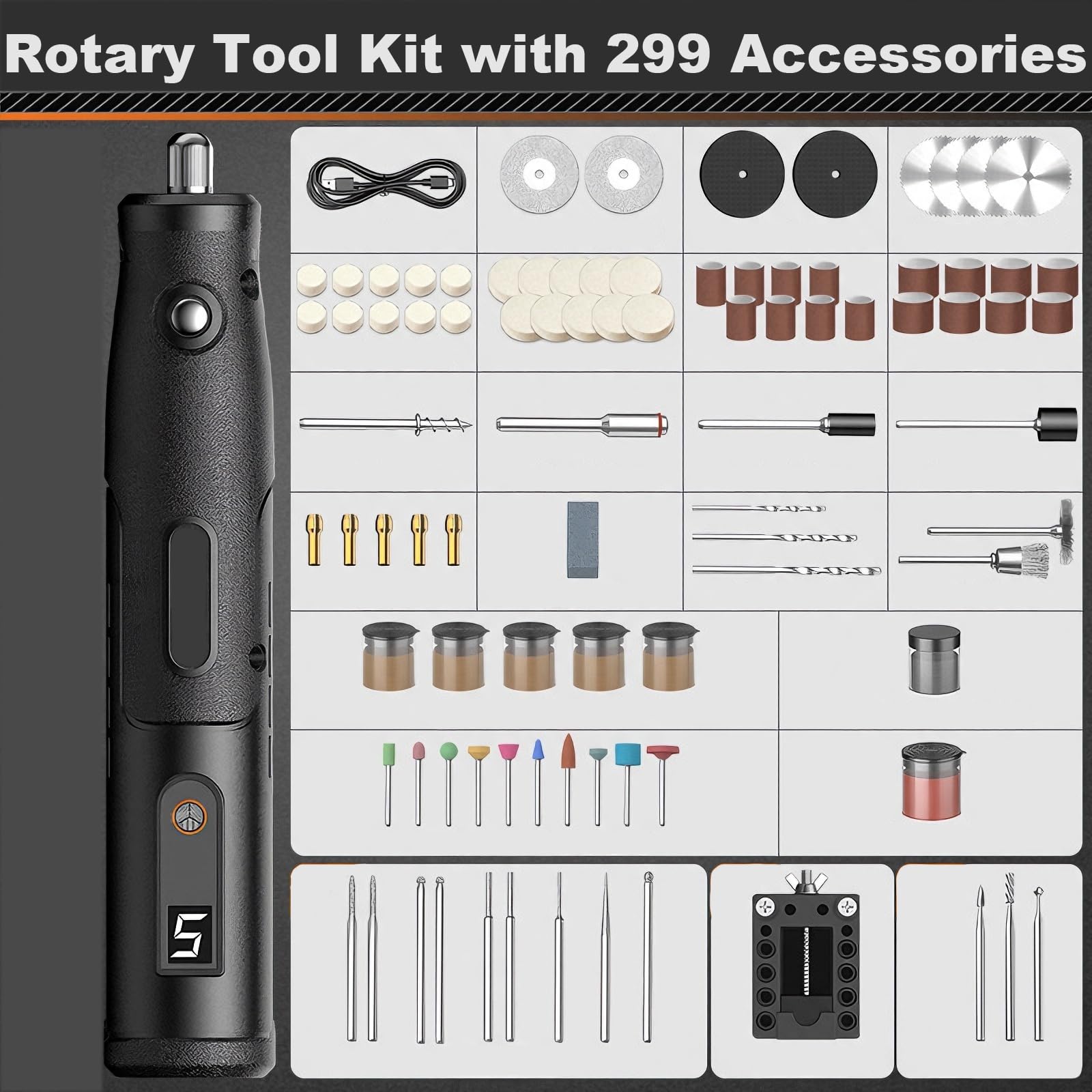 Utensile Rotativo Senza Cavo con Fessure Dissipative di Calore