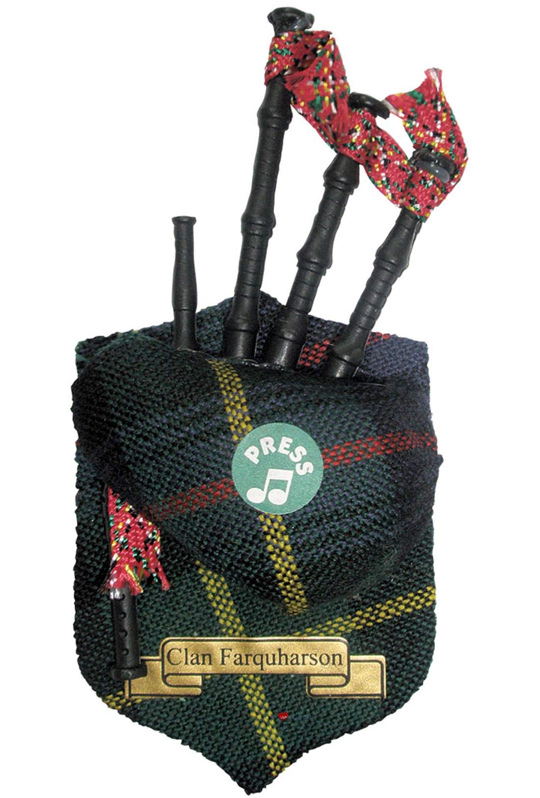 Farquharson Clan Musical Bagpipe Fridge Magnet, Made in Scotland