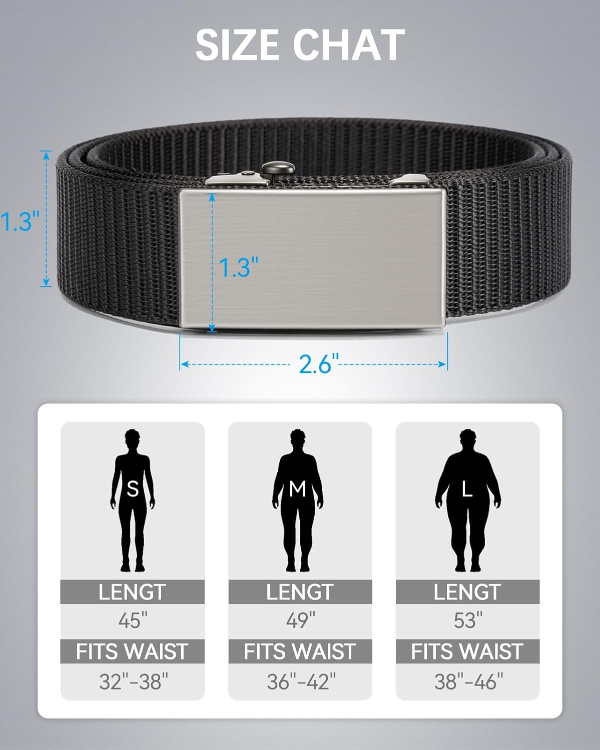 BOSTANTEN Ratchet Web Belt Men, Nylon Golf Adjustable Work Belt for Men with Casual Pants - Image 5