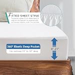 Premium Ultra Soft Waterproof Crib Fitted Mattress Protector - Toddler and Crib Mattress Pad Cover - Soft and Breathable with 7 Inches Deep Skirt (White, 28" x 52")