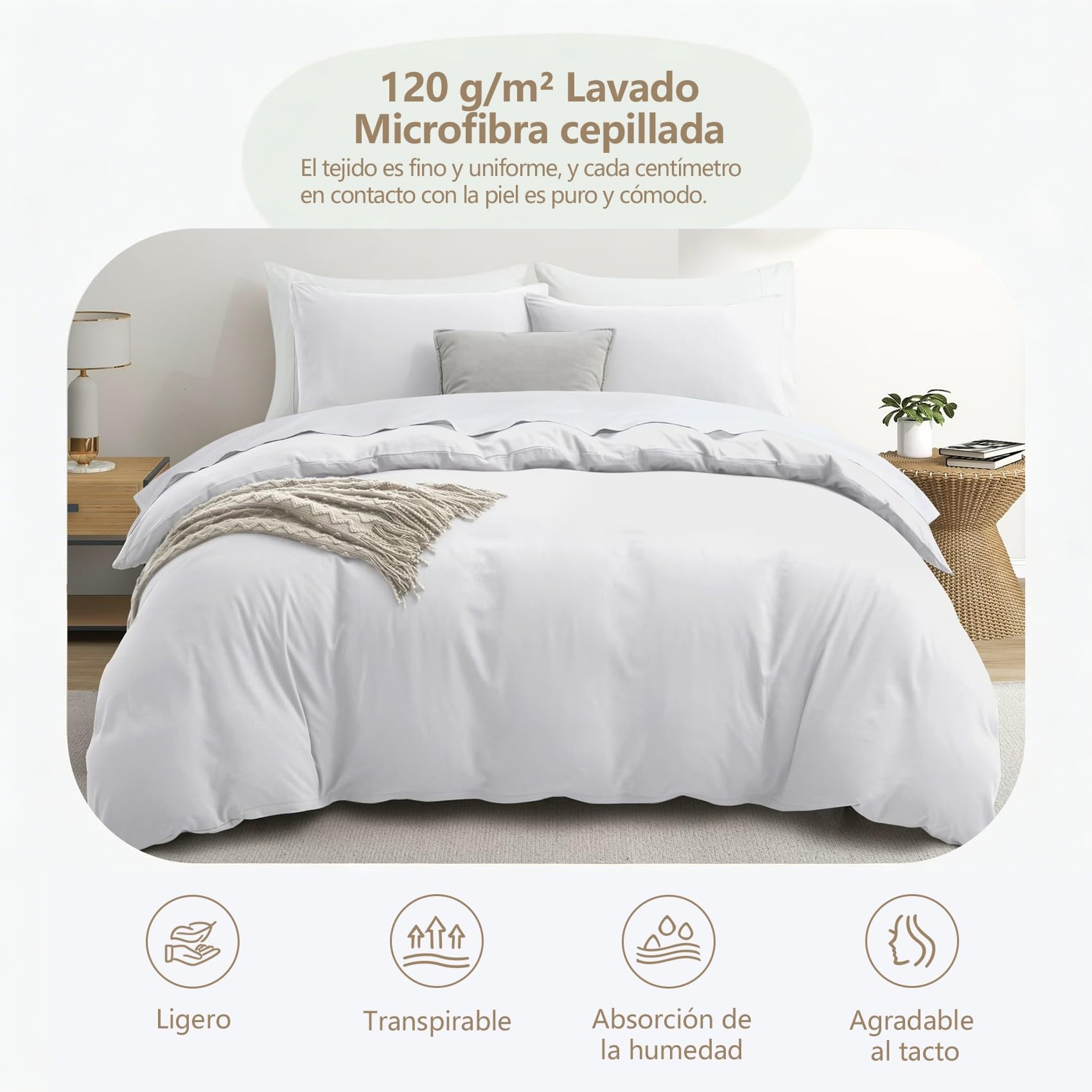 Copripiumino Matrimoniale 240x220 Quadrati geometrici Linee diagonali moderne Biancheria da Letto Morbido Microfibra Copri Piumone e 2 Federe Abbinate, con Zip PA2315