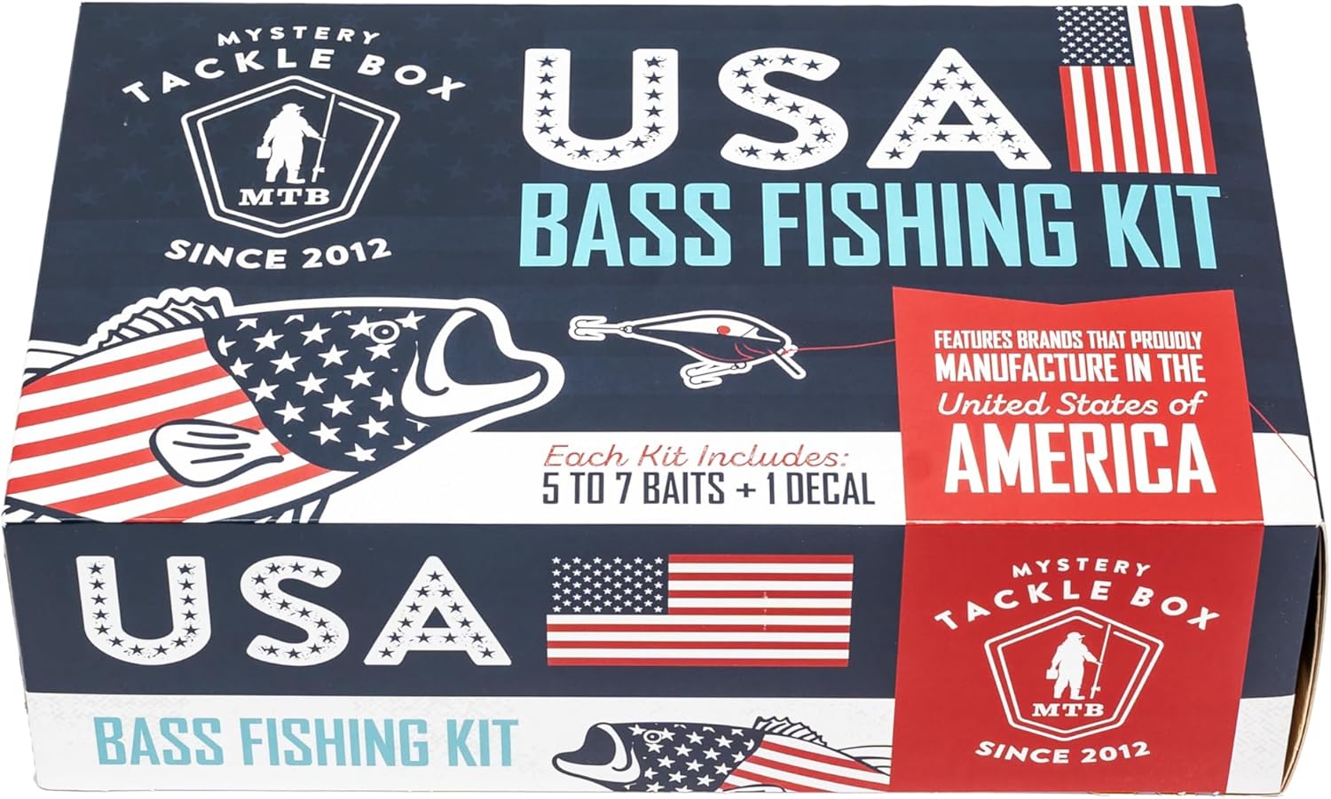 Catch Co Mystery Tackle Box Freshwater Largemouth and Smallmouth Bass Lures Fishing Kit