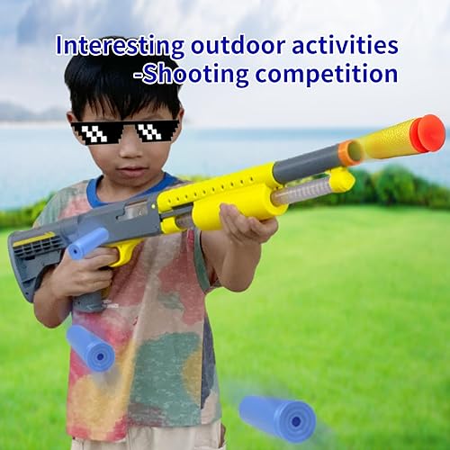 Miniatura 2 de Escopeta de juguete blanda de espuma de bala con proyectiles de expulsión y munición para niños y adultos juego de disparos