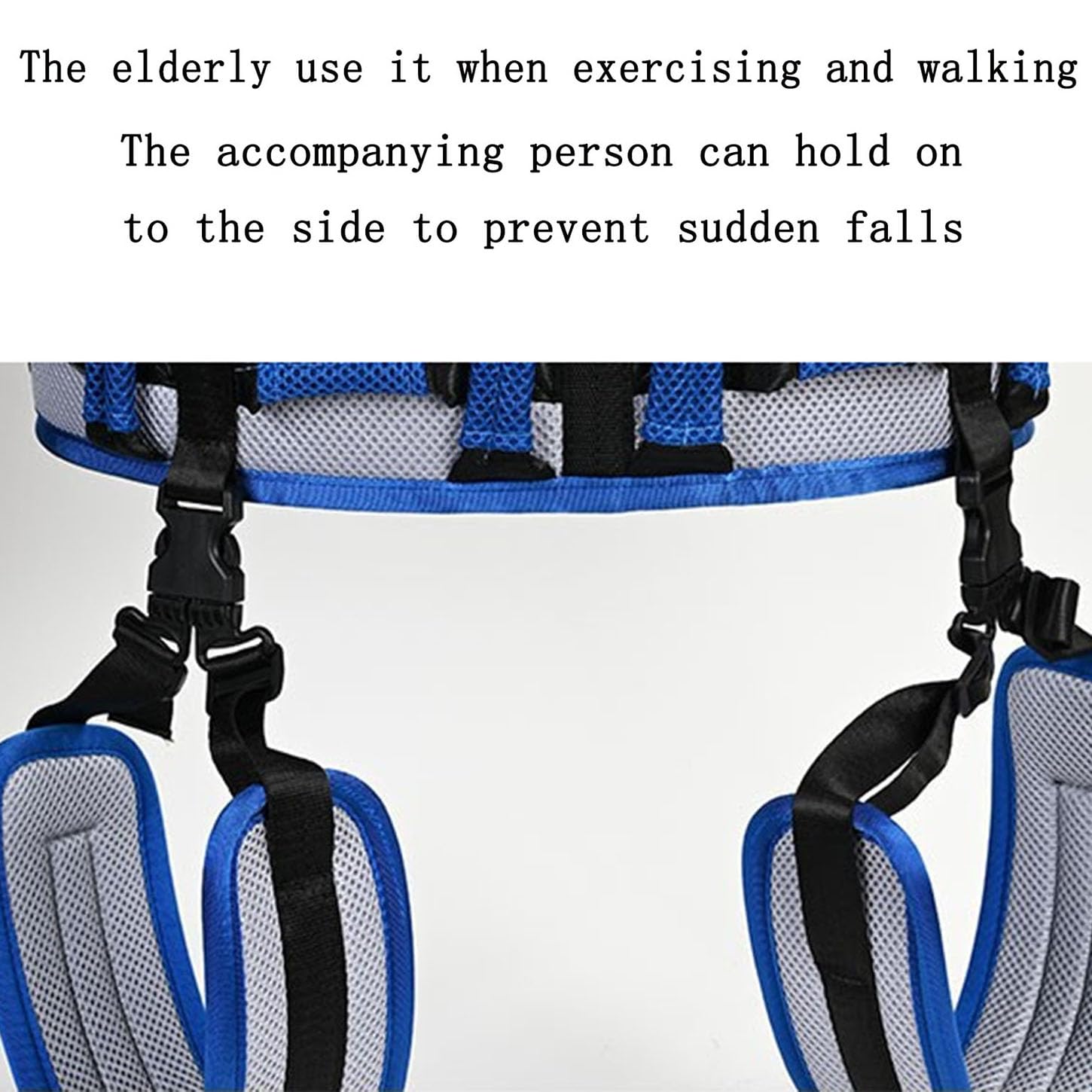 Cinturones De Transferencia Ajustable,Cinturon De Seguridad para Ancianos con Perneras Y Asas,Paciente Honda Levantador,Tela De Malla Transpirable,Retirable,L