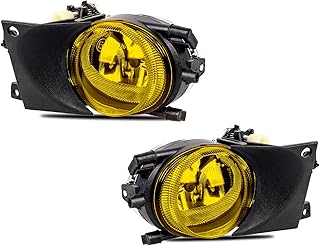 Fog Light Fits BMW E39 5 Series 09/2000-06/2004 for Standard Bumper One Pair of Fog Lights Yellow Lens H8 12V 35W Wiscol