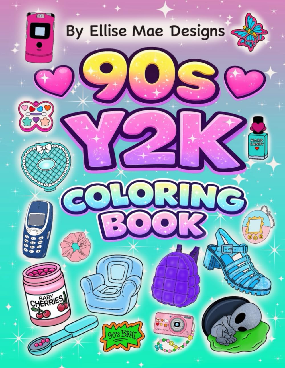 A Nostalgic Coloring Book of Retro 90s and Y2K Icons: Cute Retro Coloring Pages Full of 90s and Early 2000s Nostalgia