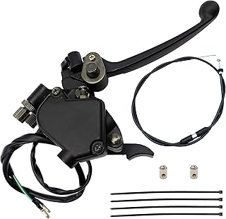 7/8" 22mm Thumb Throttle Cable with Dual Brake Lever Assembly for 50cc 90cc 150cc 250cc ATV Quad Roketa Taotao Sunl Kazuma Go Kart