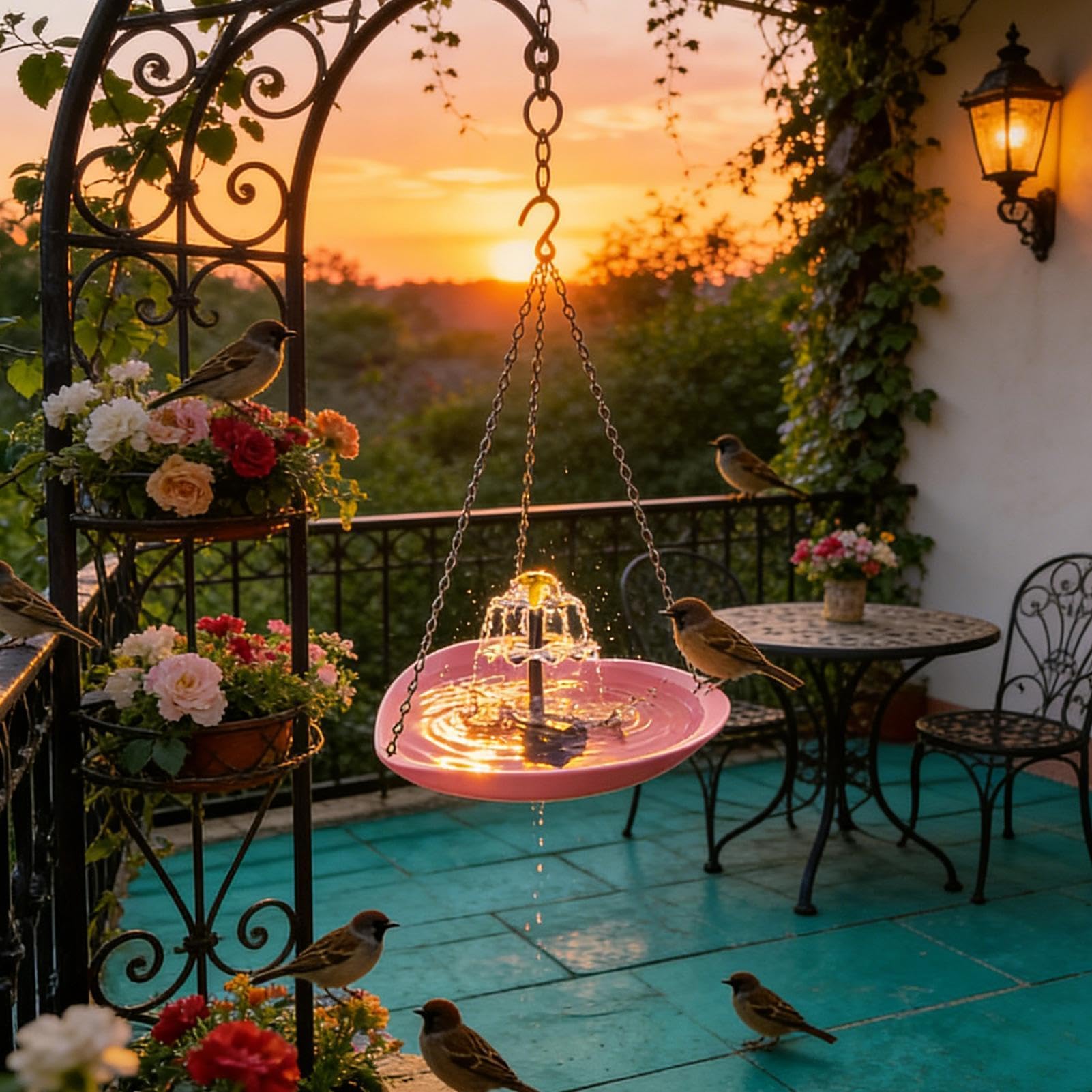 Baignoires pour oiseaux d'extérieur Forme cœur résistante aux intempéries | Fontaine pour jardin avec bain d'oiseau Pour Moineaux, Perruches, Inséparables, Conures, Calopsittes, Pinsons, Jardins,