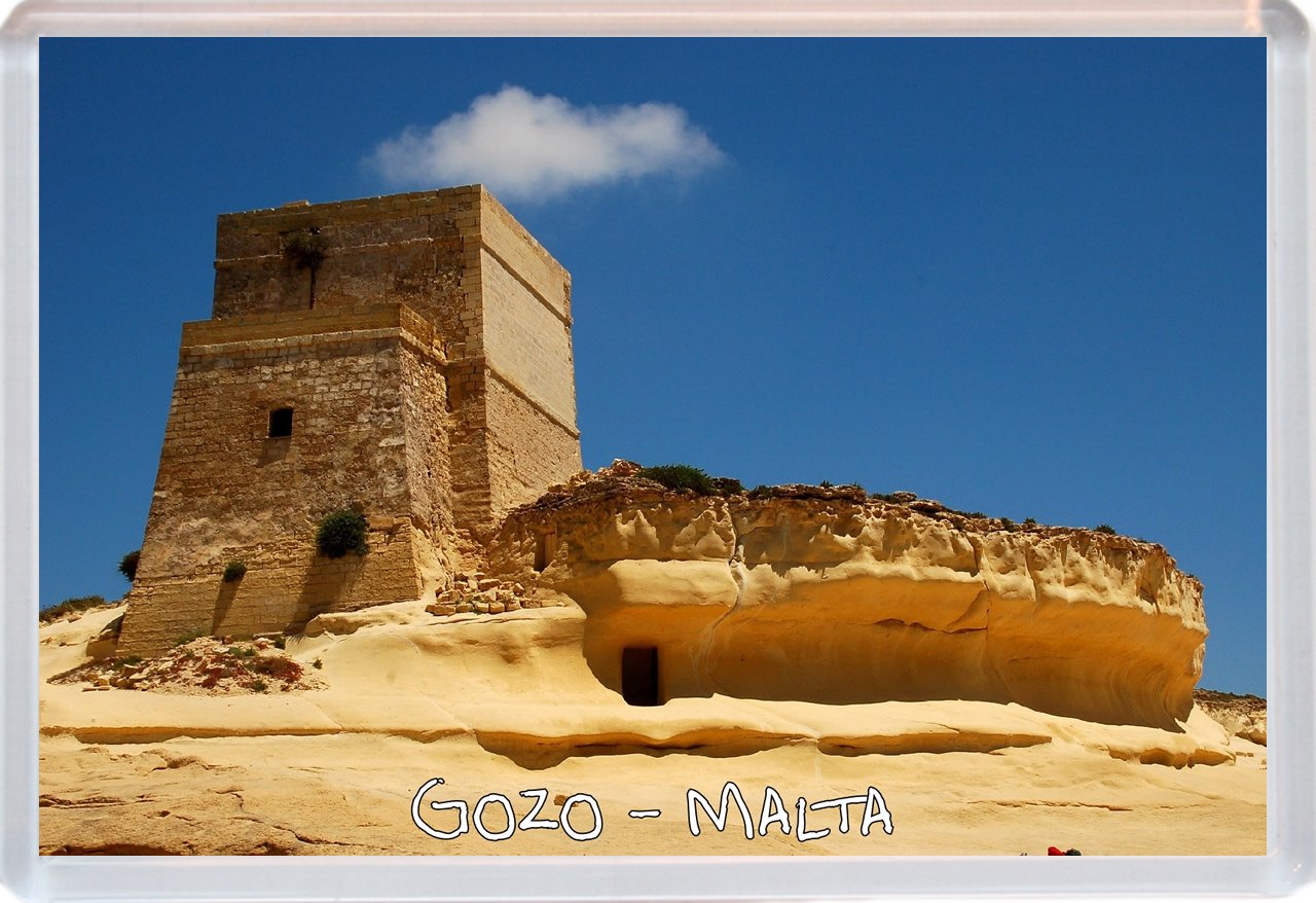 Baked Bean Store Multicolor Gozo - Malta - Jumbo Fridge Magnet