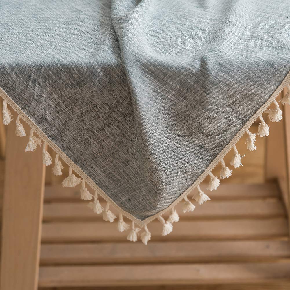 Flei Tabletop Protector 140x295cm, Tischtücher Weihnachten, Waschbare Anti Falten Pflegeleicht Antirutsch, Für Deko Hochzeit Hotel Restaurant Cafe Gastronomie - Grau