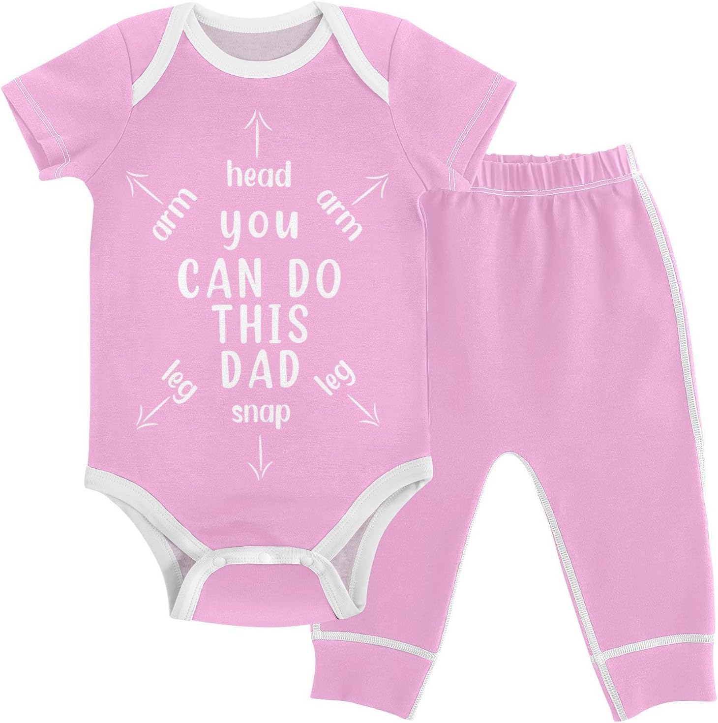 vvfelixl Baby Clothes Good Aunt Perfect Child Baby Bodysuits Set Unisex Short Sleeve Babys Pants Sets 0-3M