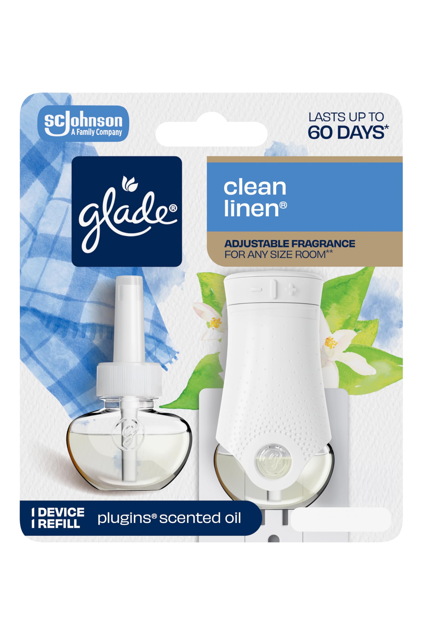 Glade PlugIns Scented Oil Air Freshener Starter Kit, Clean Linen, 0.67 fl oz-image-10