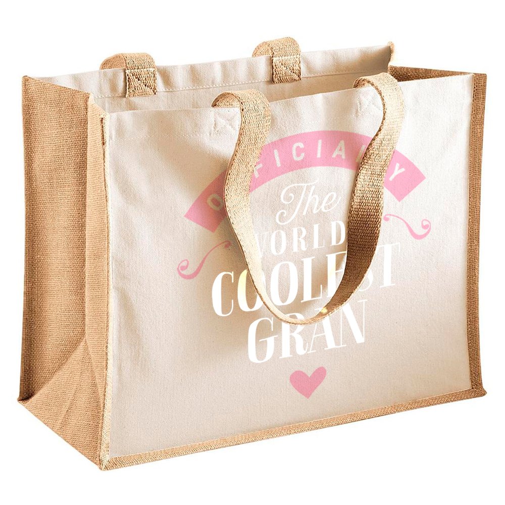 Gran Gift Bag Funny Present Keepsake Tote Shopping Bag (Natural)
