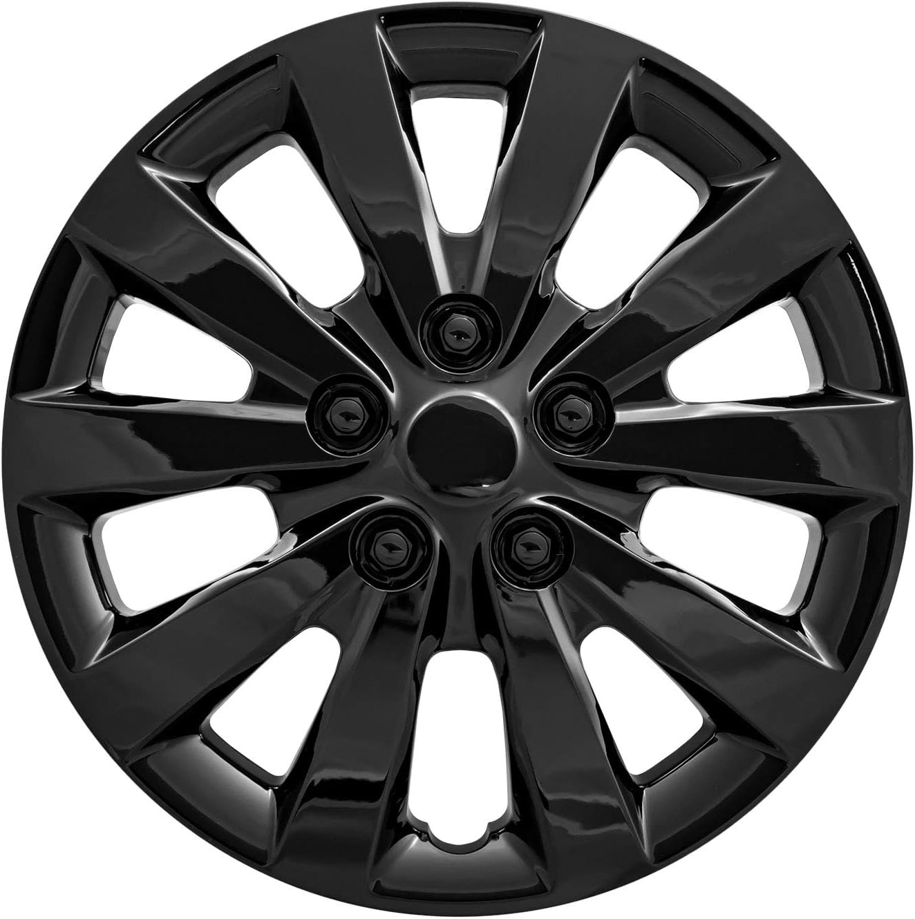 Set of 4 16" 10 Spoke Wheel Covers for Nissan Sentra 2013-2019 - Gloss Black
