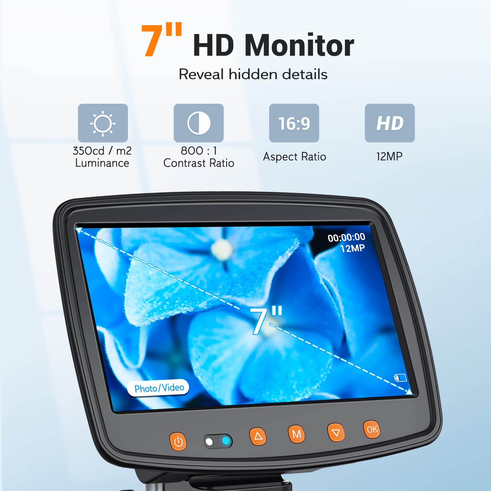 Dcorn Digital-Mikroskop Mit 7-Zoll-Bildschirm – 1500-fache Vergrößerung, 16MP Kamera, 1080P HDMI & USB, Perfekt Zum Löten, Münzen Prüfen Und Mehr – Inkl. Fernbedienung & Objektträger