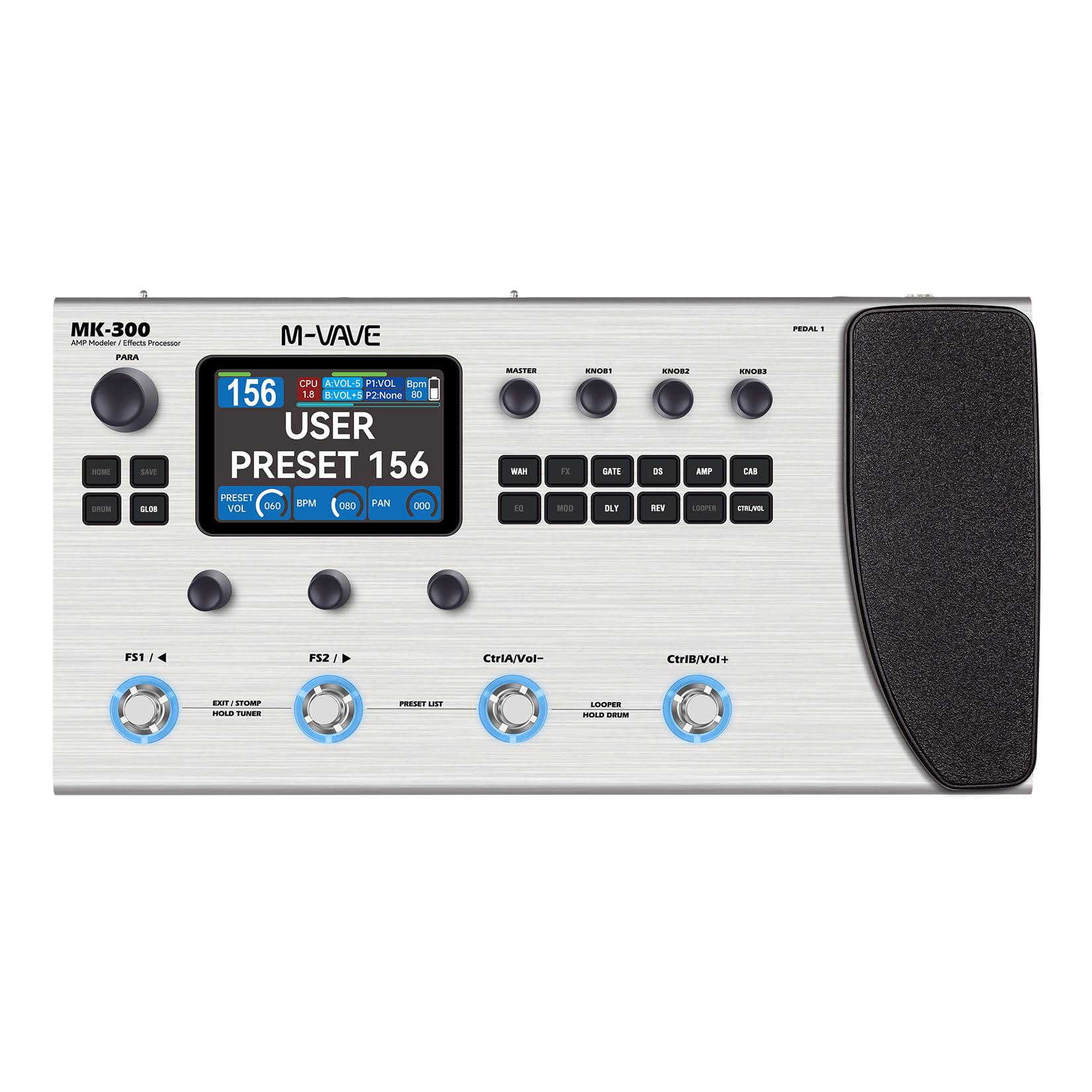 Image secondaire de M-Vave MK-300 - Processeur Multi-Effets pour Guitare et Basse