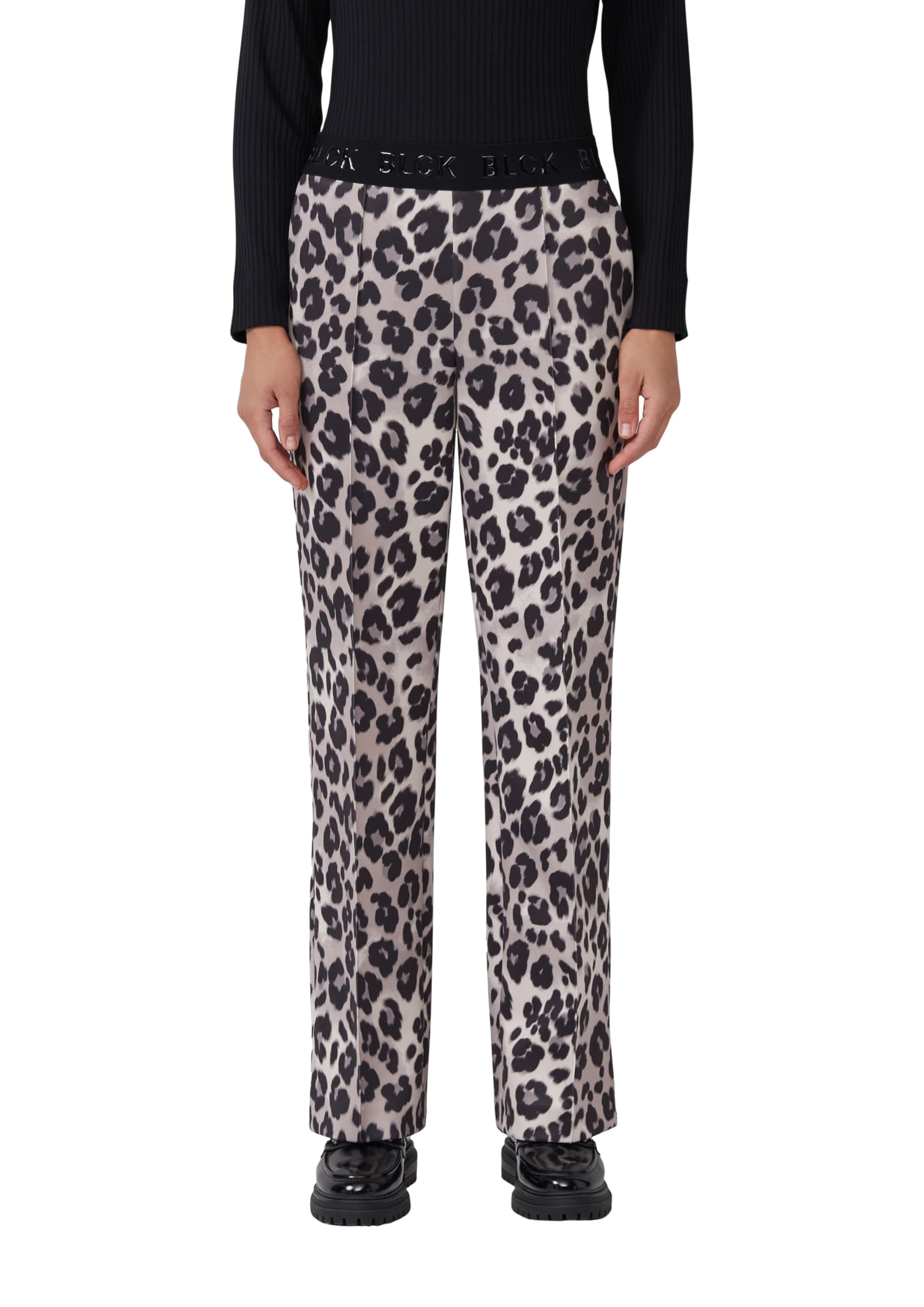 s.Oliver Wide-Leg-Hose aus Scuba mit Logo-Gummibund