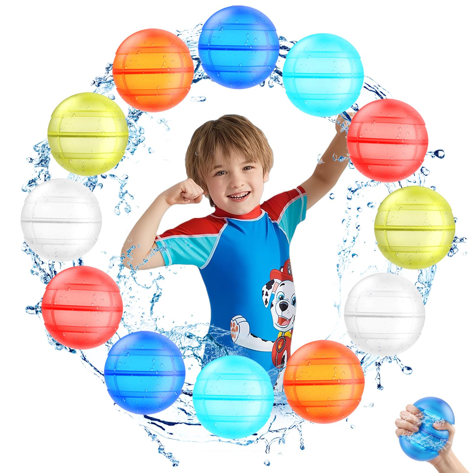 Wiederverwendbare Wasserbomben Selbstschließend, Wasserballons Wasserball