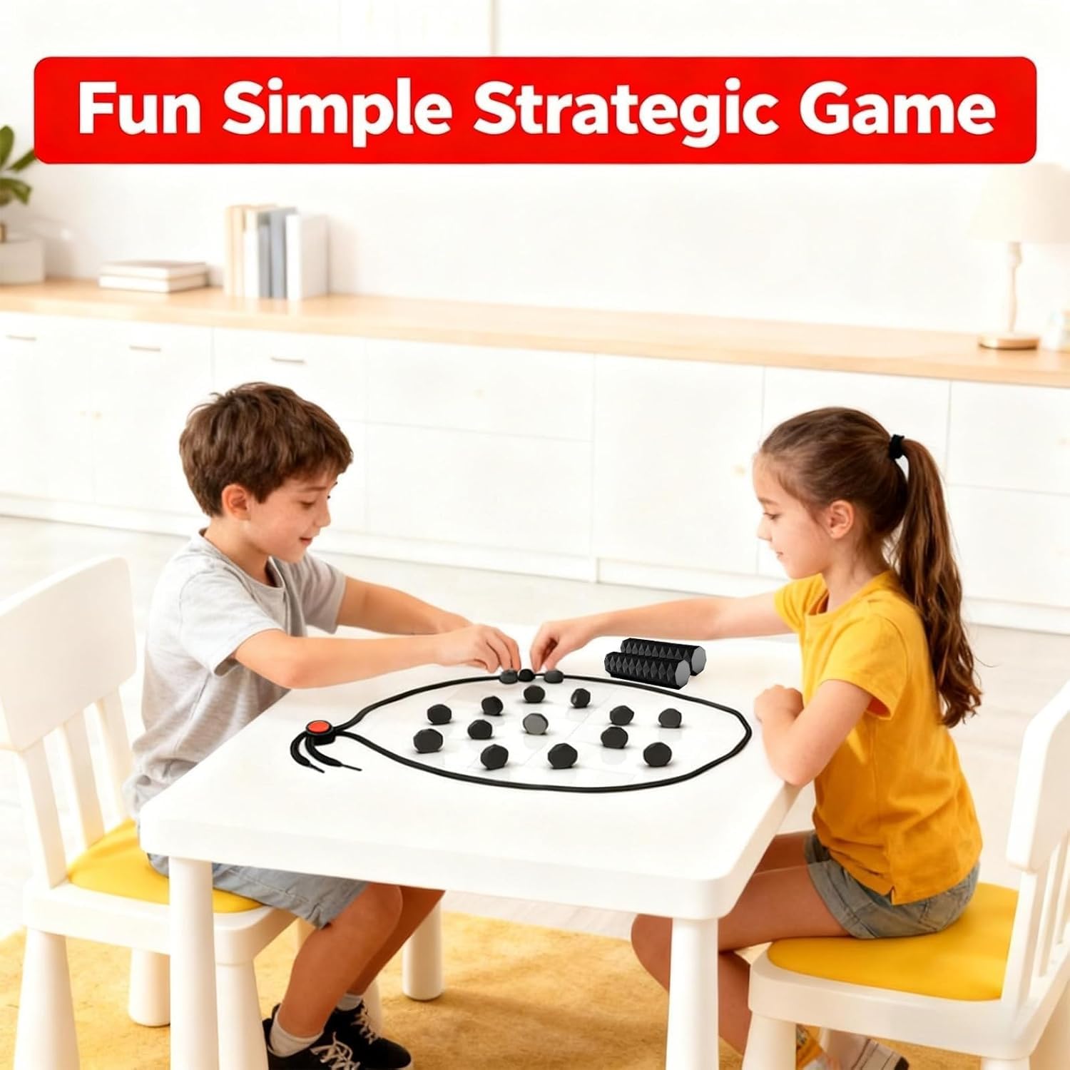 Magnetic Chess Game Stones,Magnetic Pebbles Game Battle Chess Board,Table Top Magnet Game - View #5