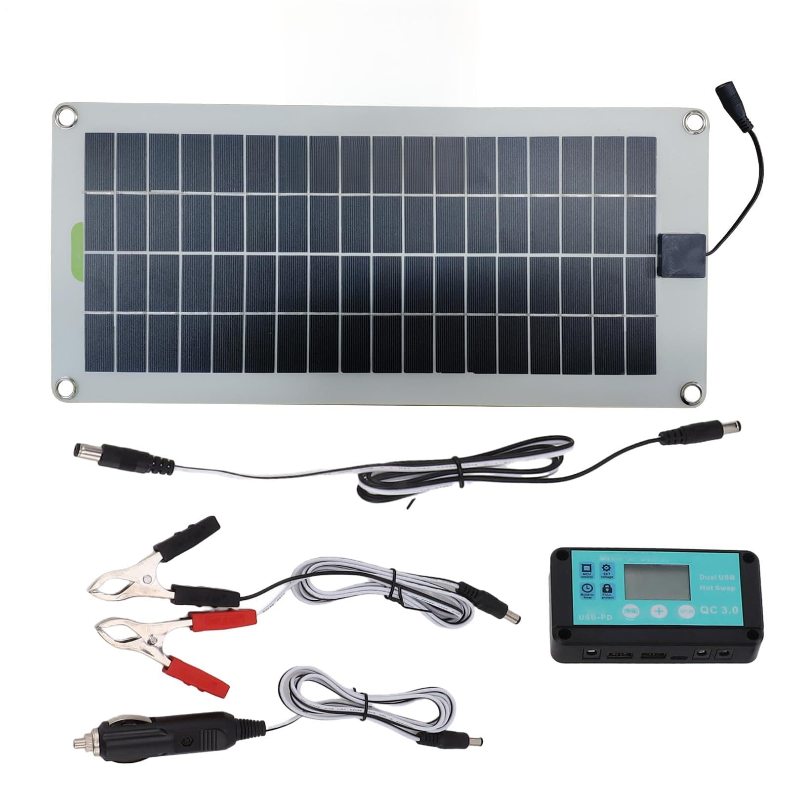 Ładowarka z panelem słonecznym, 30 W 12V Wodoodporna ładowarka samochodowa
