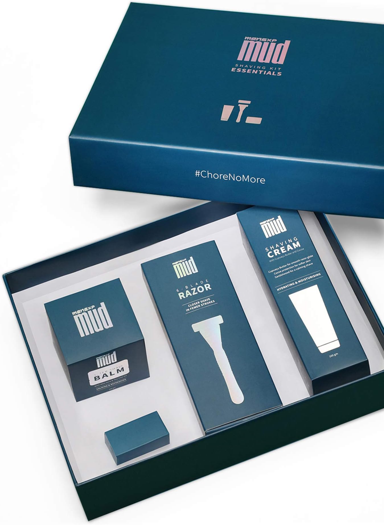 Shaving Kit Essentials, Premium Shaving Kit For Men (With 6 Blade Razor, Shaving Cream, After Shave Balm & Blade Refill), Father's Day Gift Set