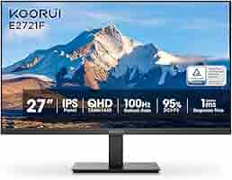 Amazon.com: KOORUI 27 Inch QHD (2560x1440) IPS Ultra-Thin