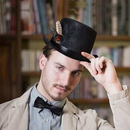 Miniatura 6 de Plumas de sombrero, 10 estilos surtidos de plumas naturales accesorios para Fedora, vaquero occidental, camino abierto, Borges, Scott, Oktoberfest,