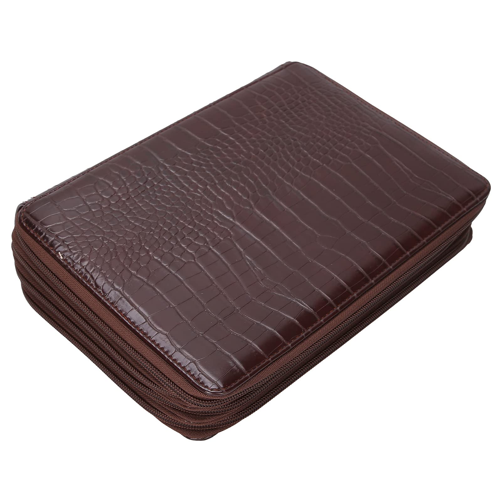 Étui à stylos 200 emplacements Cryfokt en cuir PU avec fermeture éclair pour papeterie
