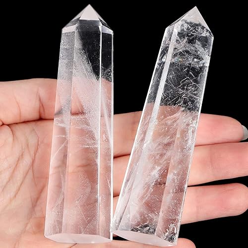 Miniatura 7 de LAIDANLA Varitas de cristales curativos de labradorita de 3.5 a 4 pulgadas de pulido natural Reiki Energy Wand piedra hexagonal obelisco piedras